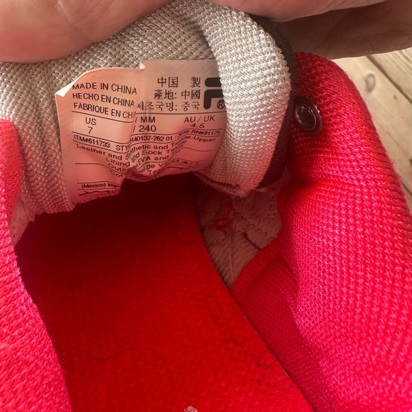 Fila Women's Athletic Shoes - Gray and red - Picture 5 of 6